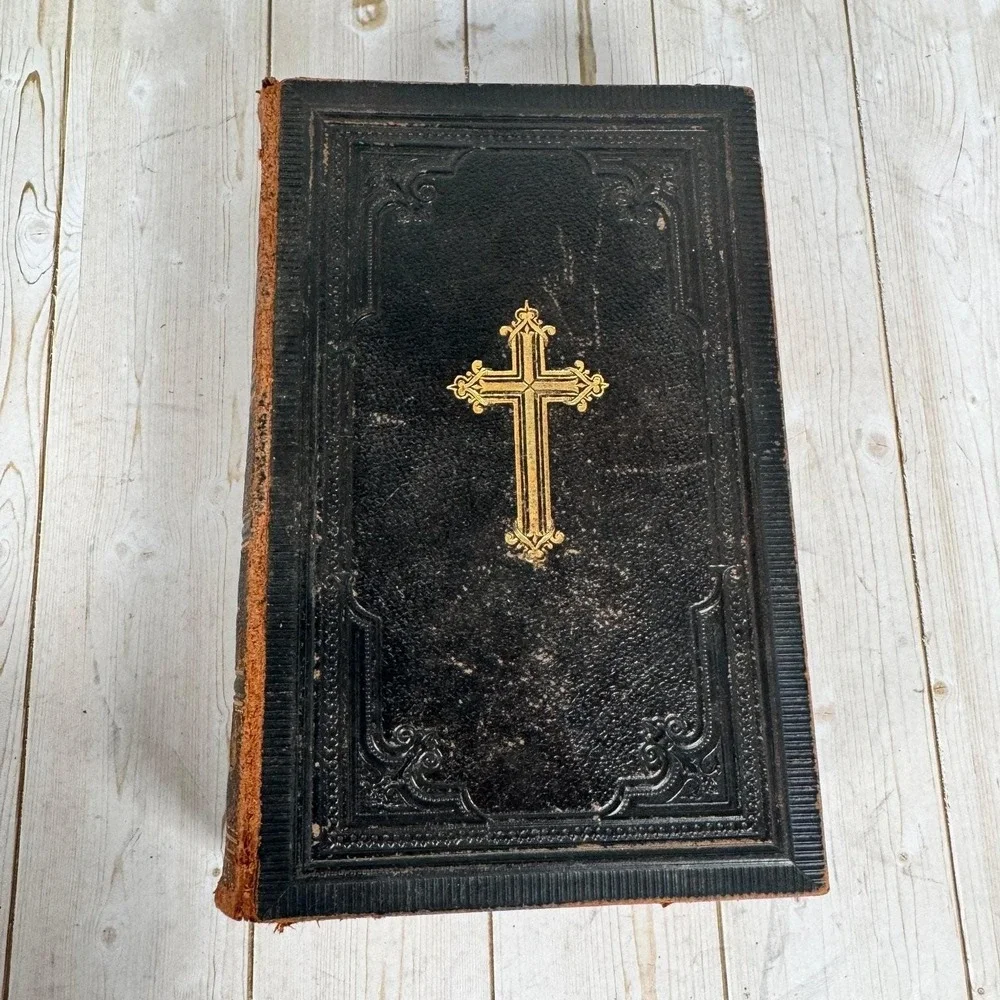 Antique Stark's Gebetbuch German Lutheran Prayer Book Leather Milwaukee